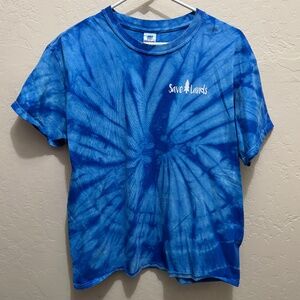 Save Lands tie dye tshirt L